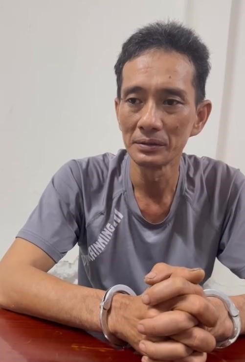 Đỗ Thái Em tại cơ quan công an.