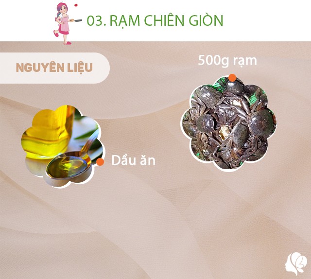 Chuẩn bị: 500g rạm, dầu ăn. 