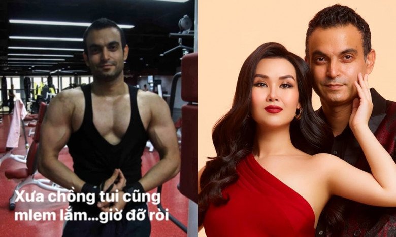 Võ Hạ Trâm khiến chị em trầm trồ khi khoe ảnh cơ bắp của chồng.