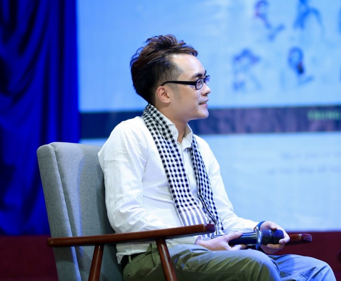 Anh Tuấn trong một lần làm diễn giả. Ảnh: Nhân vật cung cấp