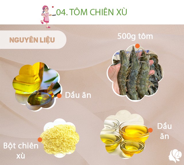 Chuẩn bị: 500g tôm, dầu ăn, bột chiên xù, 1 quả trứng.