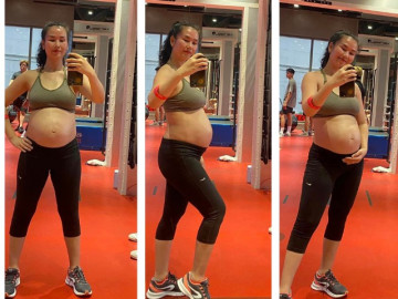 Võ Hạ Trâm mang thai quý tử vẫn đều đặn tập gym, chia sẻ món ăn cấm kỵ với 1 số mẹ bầu