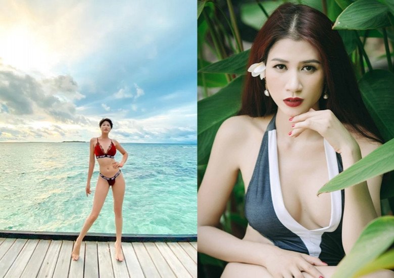 Dù đã làm mẹ nhưng Trang Trần vẫn thu hút mọi ánh nhìn khi diện bikini gợi cảm.