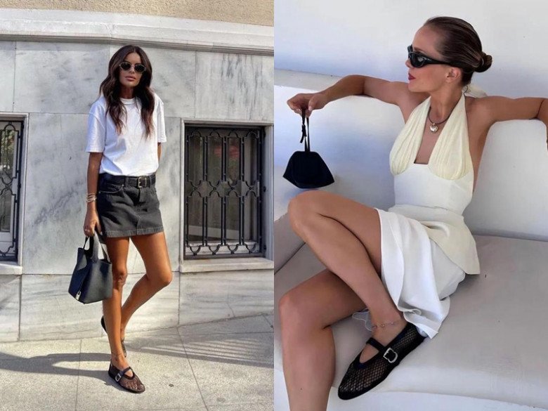 Nhiều blogger thời trang cũng yêu thích mẫu giày lưới độc đáo này.