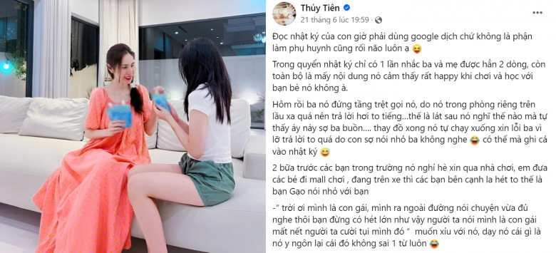 Thủy Tiên kể chuyện con gái và bạn học ở trường.