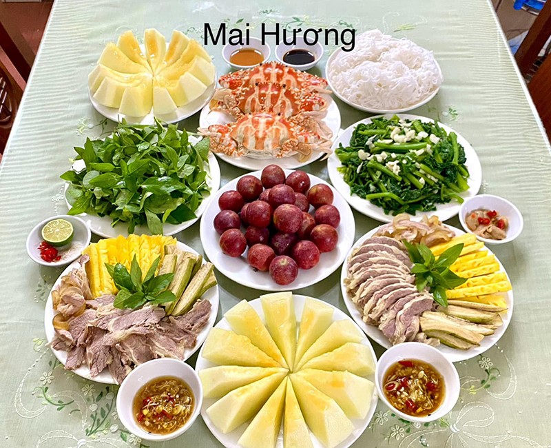 Ghẹ hấp - Bê luộc.
