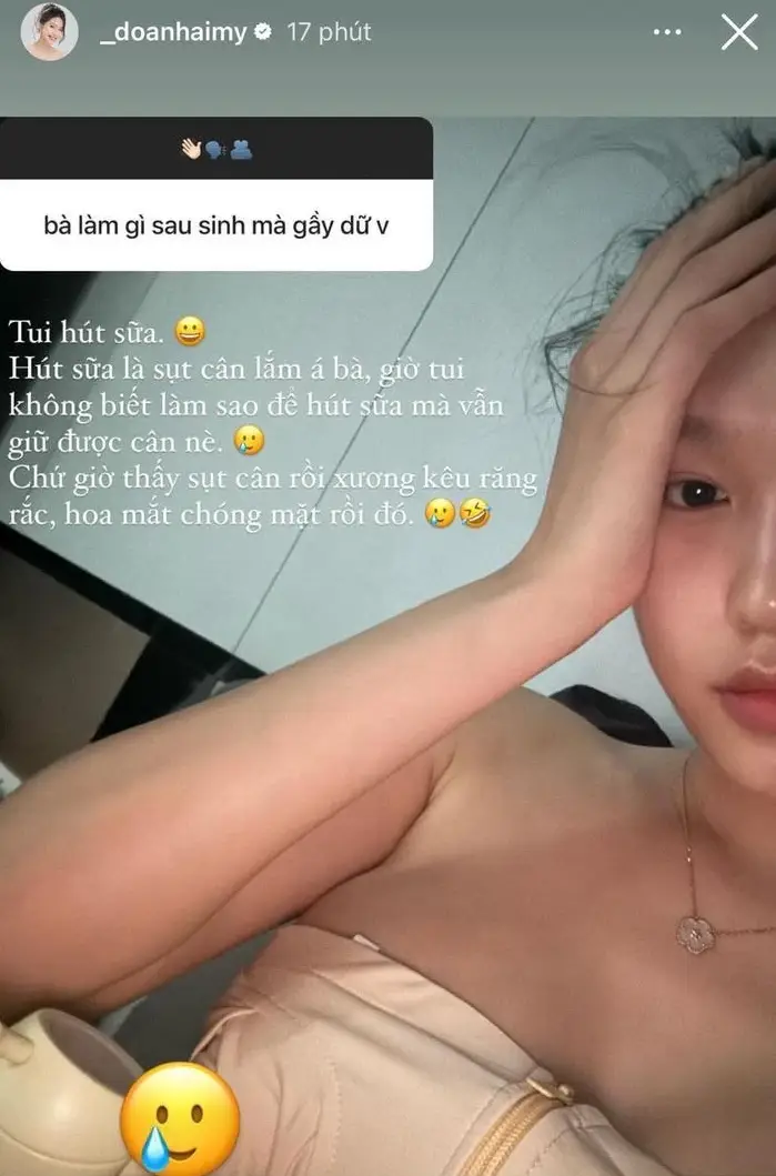 Doãn Hải My lo lắng về tình trạng sụt cân của mình.