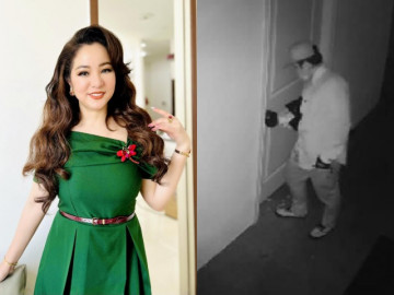 Thúy Nga bị trộm đột nhập hơn 3 tiếng ở Mỹ, camera quay cận cảnh 3 người đàn ông cắt cửa để vào nhà
