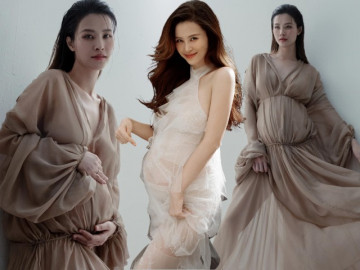 Đông Nhi trước ngày sinh nở khoe 3 bộ ảnh bầu, mọi người tò mò liệu có thoát "kiếp đẻ thuê"?