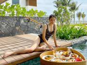 Bà bầu - Linh Rin hiếm hoi diện bikini khoe sắc vóc sau sinh