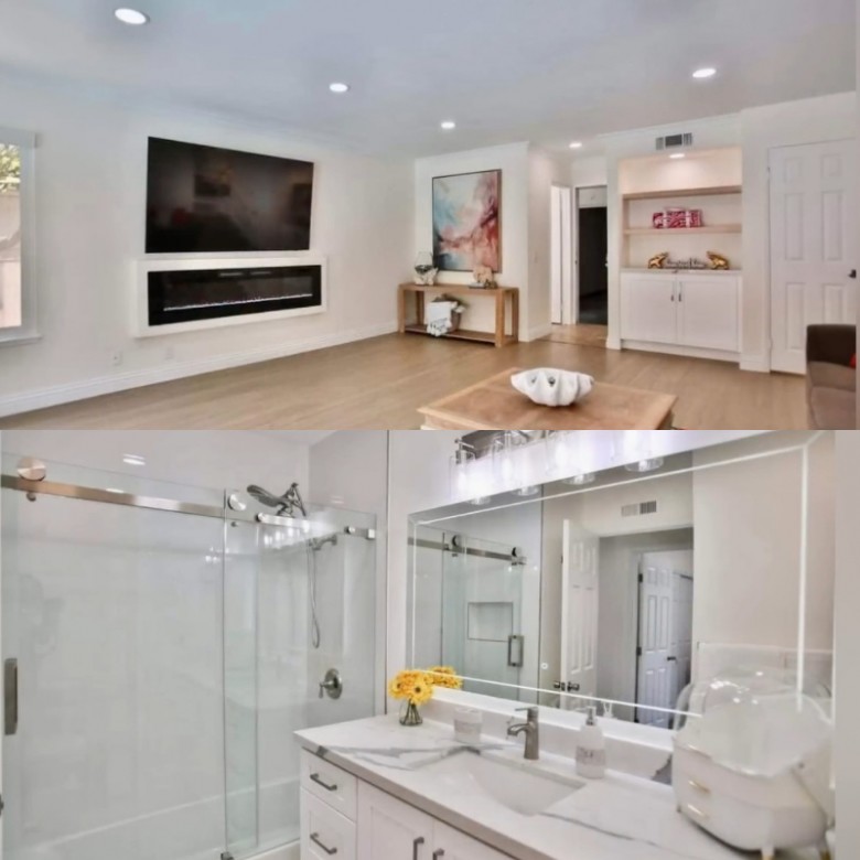 Không gian nhà của Thúy Nga lấy màu trắng làm chủ đạo.