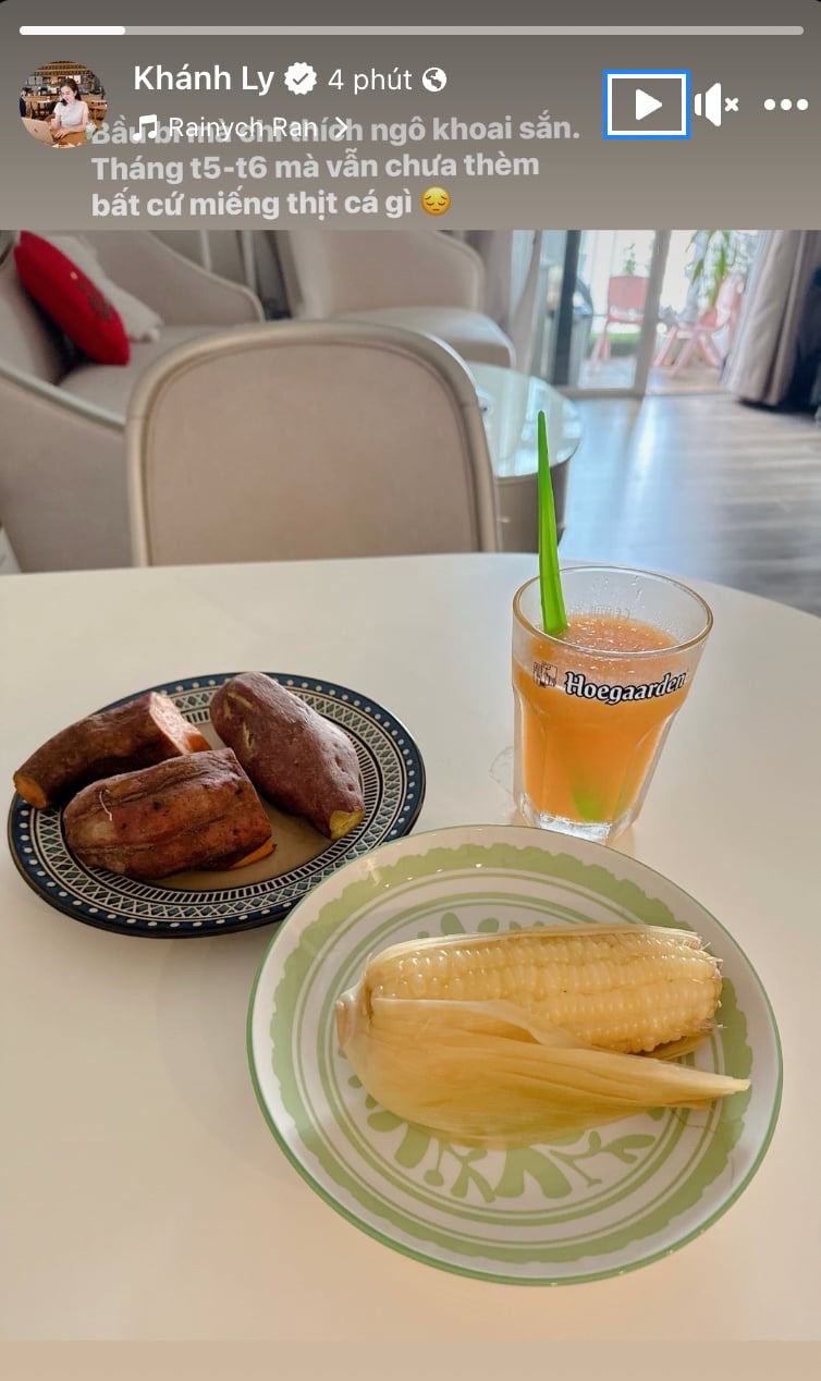 Ly Kute chỉ thèm ăn ngô, khoai, sắn trong thai kỳ.