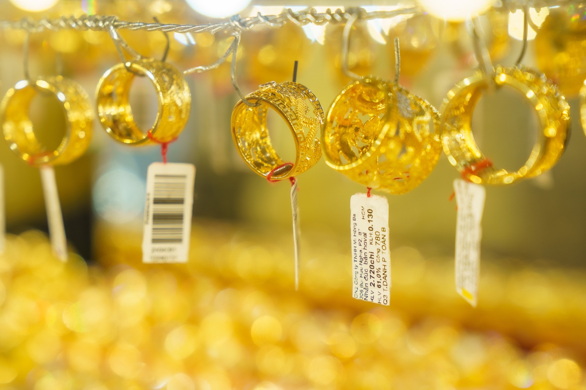 Giá vàng trong nước tăng mạnh. Ảnh: Chí Hiếu