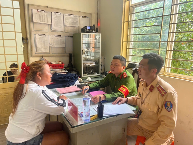 N.T.K.N. tại cơ quan công an. Ảnh: CACC.