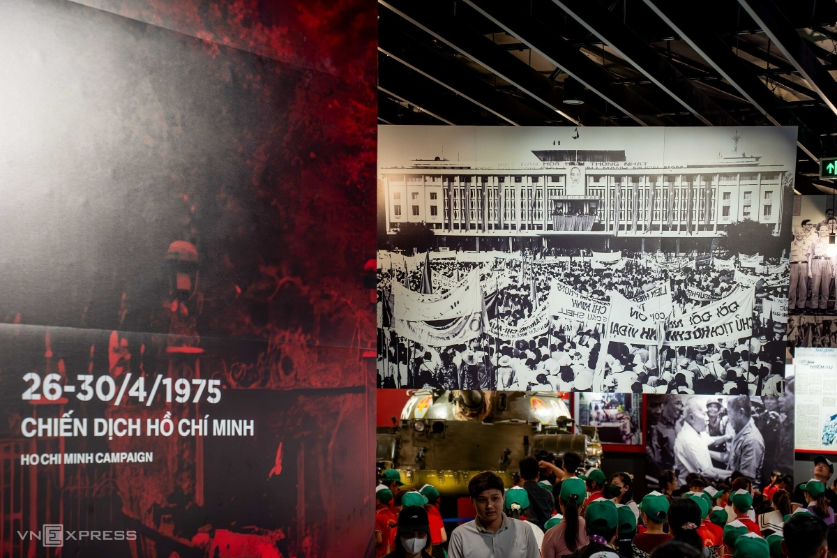 Khu vực trưng bày hiện vật trong chiến dịch Hồ Chí Minh tháng 4/1975 là địa điểm được nhiều du khách ghé thăm trong dịp kỷ niệm 50 năm giải phóng miền Nam, thống nhất đất nước.
