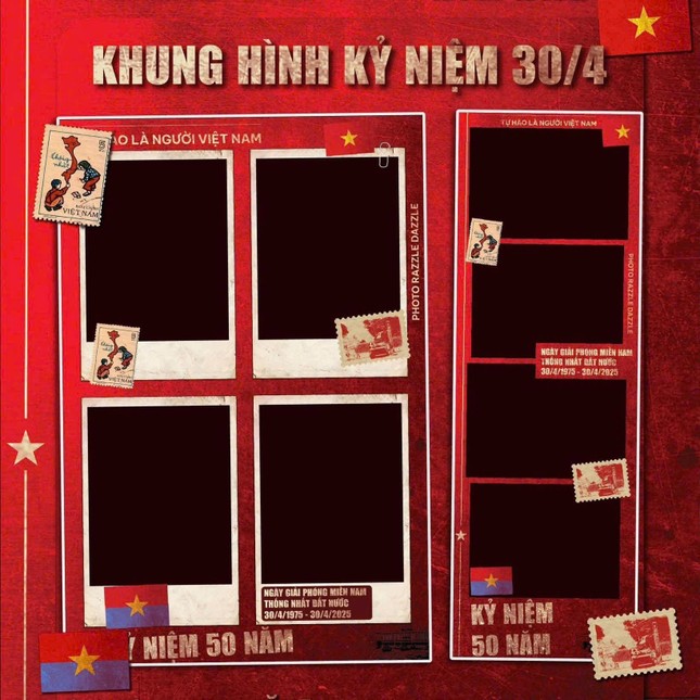 Photobooth có khung hình ý nghĩa dịp Đại lễ 30/4: Phụ kiện đầy đủ, chỉ cần bấm máy - 2