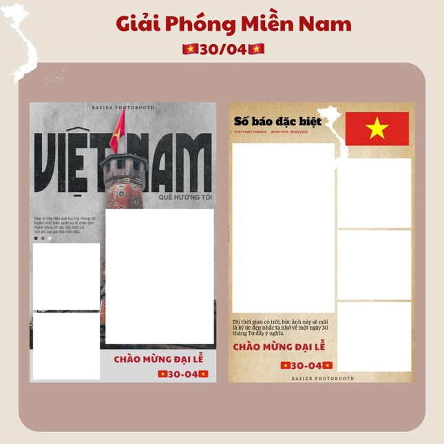 Photobooth có khung hình ý nghĩa dịp Đại lễ 30/4: Phụ kiện đầy đủ, chỉ cần bấm máy - 1