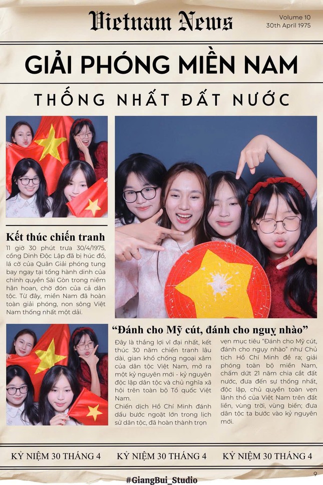 Photobooth có khung hình ý nghĩa dịp Đại lễ 30/4: Phụ kiện đầy đủ, chỉ cần bấm máy - 9