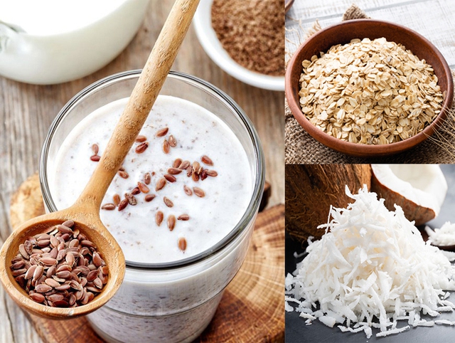 Sữa chua dừa và hạt lanh