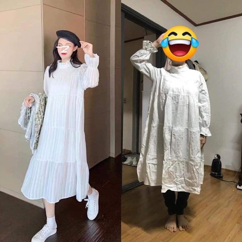 Ở phần bình luận, nhiều người không khỏi chia buồn với chàng trai, đồng thời để lại những bình luận hài hước như: Ôi trời, mua 1 được hẳn 2 dáng áo còn gì, quá hời, haha không biết nên cười hay nên chia buồn nữa.