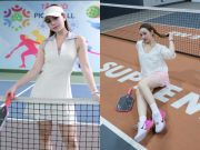 Thời trang - Hot girl sân pickleball diện áo ngủ hờ hững hút view "ầm ầm"