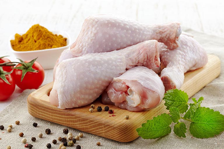 Da gà là nguồn cung cấp collagen.