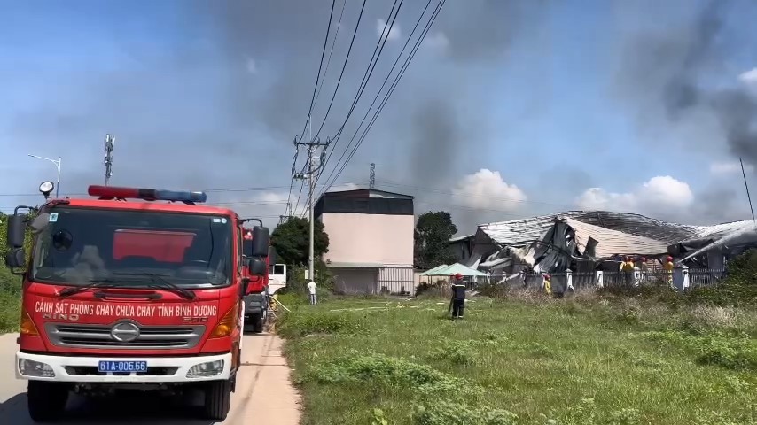Cháy công ty trong khu công nghiệp Sóng Thần 3 - 5