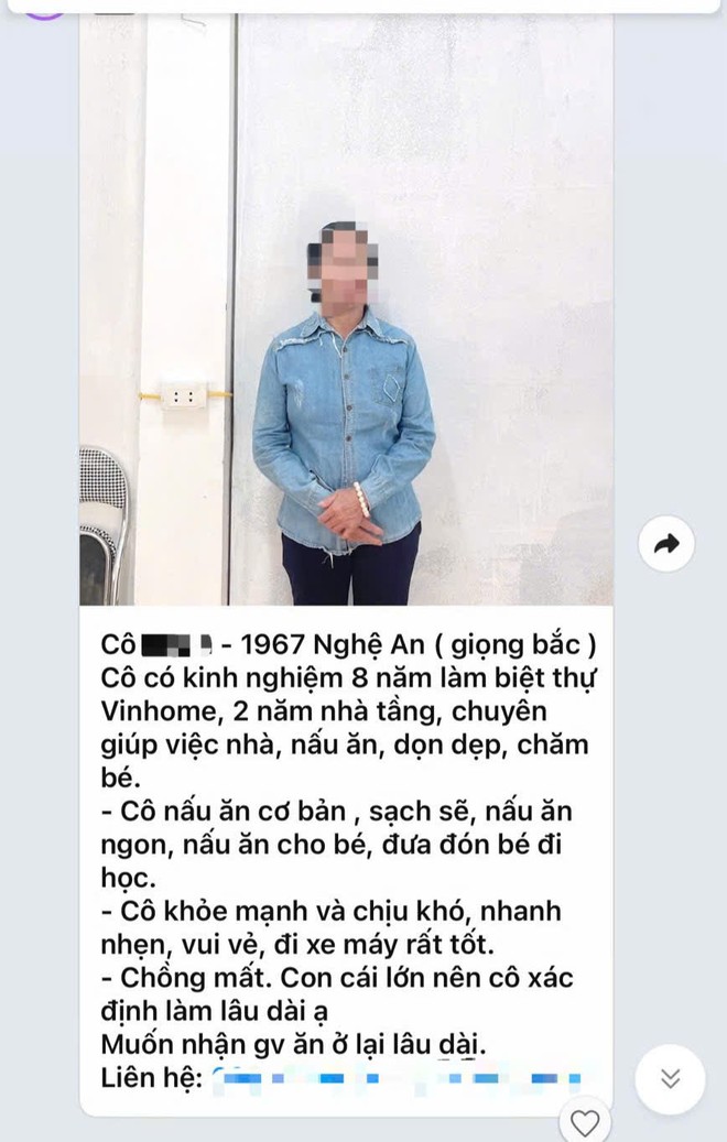 Giúp việc O theo lời quảng cáo của Công ty TNHH Thương mại và dịch vụ Home Sky