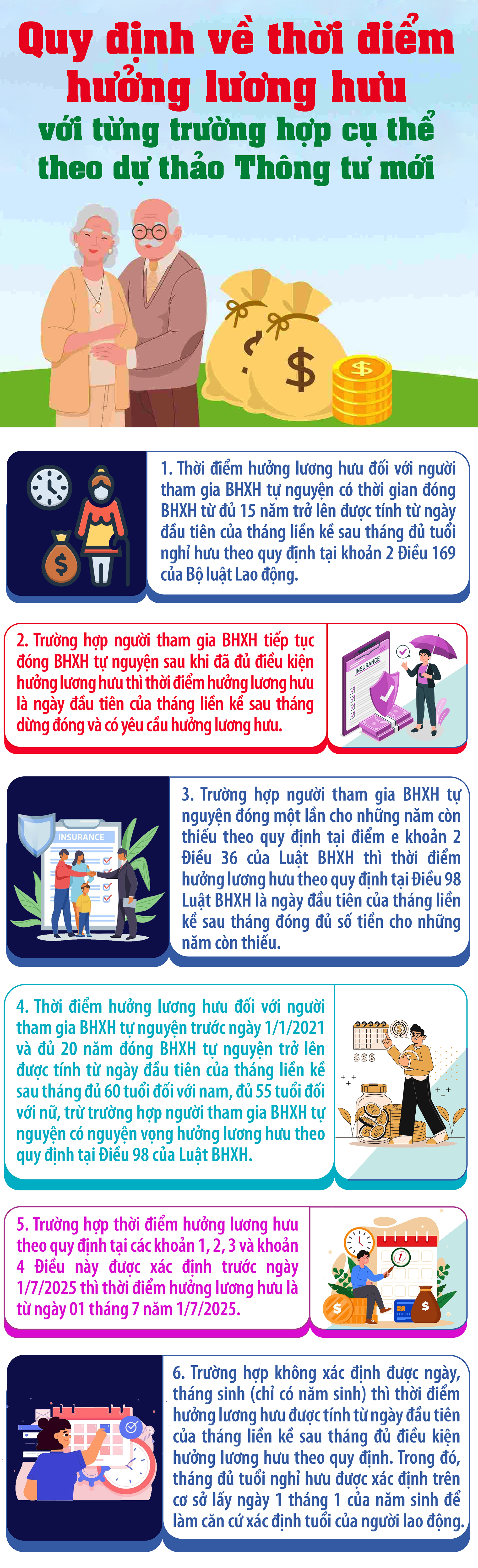 Thời điểm hưởng lương hưu dự kiến áp dụng từ ngày 1/7/2025 - 1