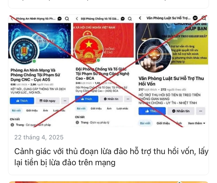Công an tỉnh Bà Rịa - Vũng Tàu đã có nhiều bài viết về các hình thức lừa đảo trực tuyến để người dân cảnh giác