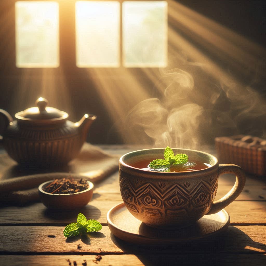 Trà bạc hà là đồ uống có tác dụng giảm đầy bụng, khó tiêu.