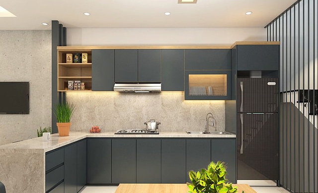 Tránh cửa chính nhìn thẳng nhà bếp.