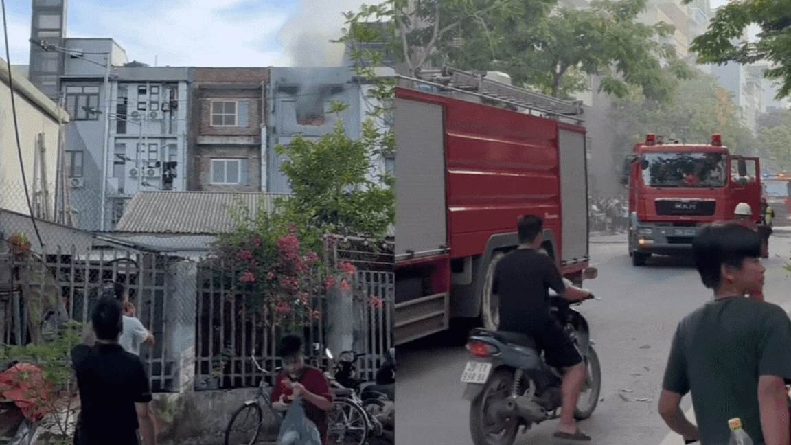 Cháy nổ lớn tại Phú La, Hà Đông chiều 17/6.