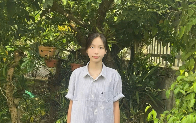 Nguyễn Thị Thúy Hằng, thủ khoa đầu vào trường THPT chuyên Võ Nguyên Giáp, năm học 2025-2026. Ảnh: Nhân vật cung cấp