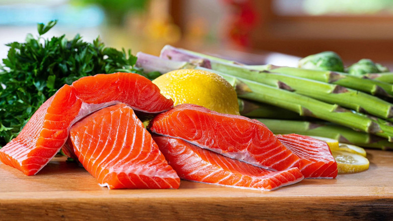 Cá hồi là một trong những nguồn Omega-3 phong phú nhất trong thế giới hải sản. (Tác phẩm nghệ thuật).