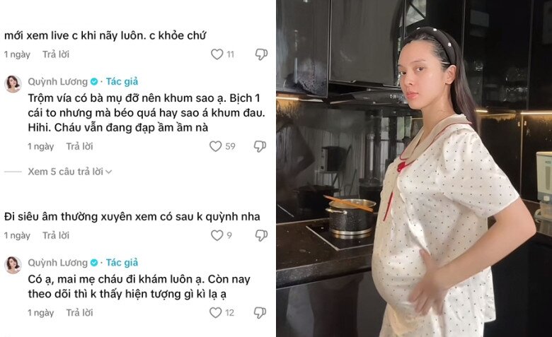 Nữ diễn viên tiết lộ 2 mẹ con vẫn ổn, cô tiếp tục công việc livestream bán hàng. 