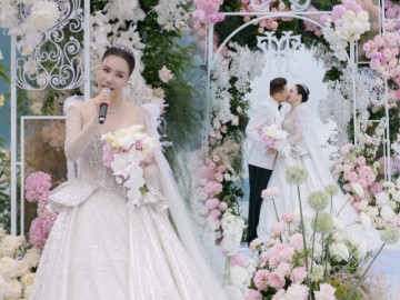 Hồ Quỳnh Hương công bố thông tin đã có con trai 2 tuổi với chồng doanh nhân kín tiếng trong tiệc cưới ở Hạ Long