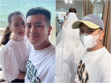 "Bé An" Hùng Thuận đưa bạn gái đi thử váy cưới, gọi người yêu là "cục vàng"