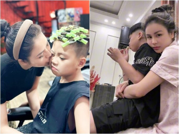 Lương Thu Trang bị con từ chối hôn vì thấy "phản cảm", hứa khi nào quý tử đủ 18 tuổi sẽ thôi "đụng chạm"