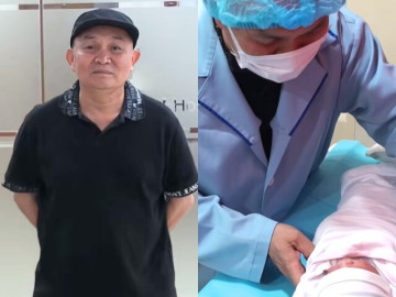 NSƯT Xuân Hinh đợi ngoài phòng sinh tự tay bế bồng cháu ngoại, mê mẩn ngắm tiểu công chúa nhà vua hài đất Bắc