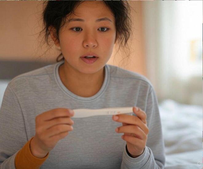 Nhưng rồi hai vạch hiện lên rõ ràng, như một cái tát nhẹ vào mặt tôi giữa cơn mơ hồ: tôi sắp làm mẹ.