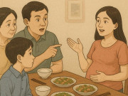 Bà bầu - Khách đến chơi nói “Ăn thế này vào hết mẹ”, bà bầu EQ cao đáp trả duyên dáng khiến ai cũng gật gù