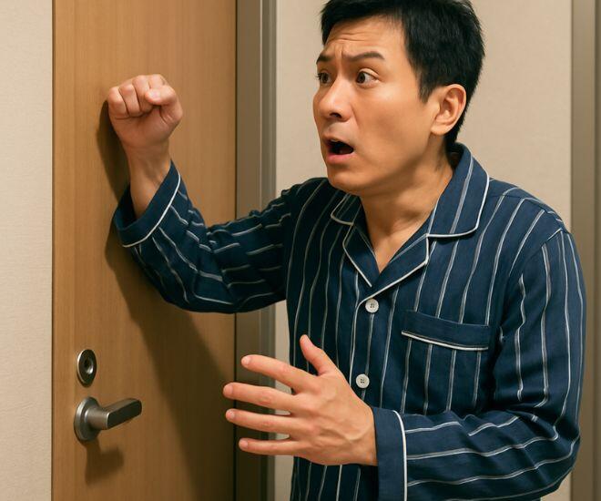 Người đàn ông hàng xóm gõ cửa dồn dập đòi gặp vợ tôi.