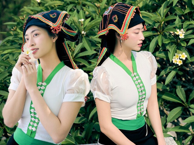 Xuất hiện cô gái đồng bào Thái mặc đồ truyền thống độc đáo đẹp phát sáng, hoá ra là amp;#34;Hoa hậu Tiến sĩamp;#34; đình đám - 1