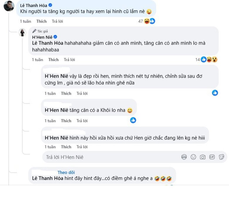 Người anh thân thiết, người kiến tạo nhiều trang phục và nắm rõ số đo của HHen Niê hơn ai hết là Lê Thanh Hòa cũng xác nhận nàng hậu tăng cân.