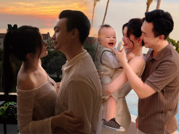 Lê Âu Ngân Anh đi chơi cùng ba mẹ chồng, lên đồ chuẩn hoa hậu, phụ huynh nào nhìn cũng trầm trồ