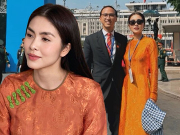 Tăng Thanh Hà liên tục xuất hiện nền nã với áo dài, sánh đôi đẹp tuyệt đối bên ông xã Louis Nguyễn