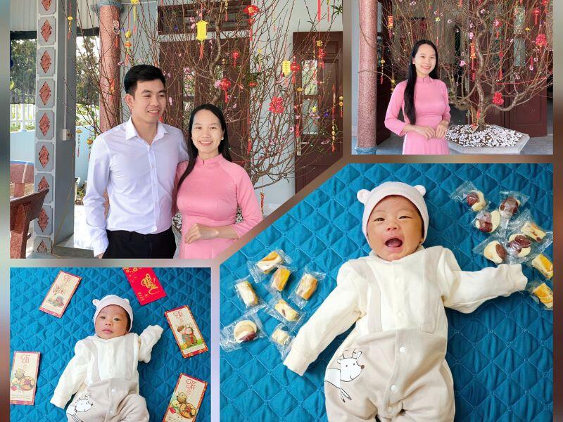 Chị Đinh Điệp là cô gái quê Bắc Ninh, quen chồng quê Hưng Yên qua mạng. Tình cờ nhắn tin năm lớp 10, ai ngờ lại nên duyên vợ chồng đã 4 năm.