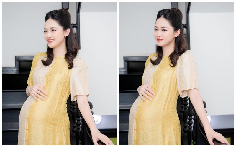 Sau khi kết hôn với một doanh nhân hơn cô 16 tuổi, Thanh Tú sinh con đầu lòng. Trong lần mang thai này, cô tăng cân khá nhiều. 