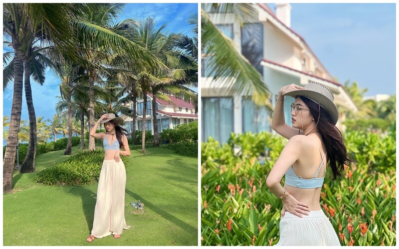 Từ tháng thứ ba sau sinh, cô bắt đầu tập luyện đều đặn với các môn như bơi lội và đi bộ, giúp nhanh chóng lấy lại vóc dáng thon gọn và tự tin diện bikini khoe đường cong quyến rũ. 
